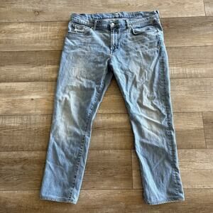 7 For All Mankind Jeans Mens Paxtyn Size 38x29 Light Wash Mid Rise Stretch Denim